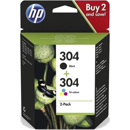art_3jb05ae_1-2 Cartucho de Tinta Original HP nº304 Multipack/ Negro/ Tricolor