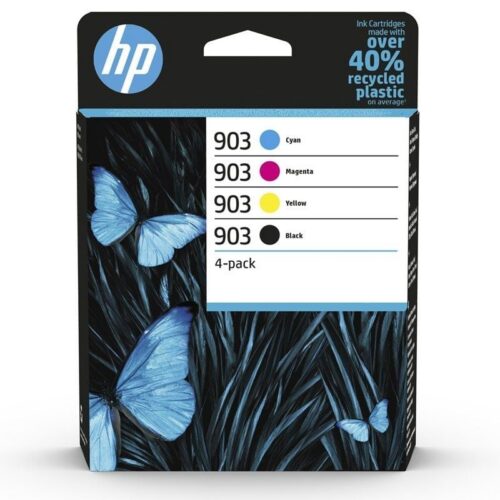 art_6zc73ae_1-1 Pack de 4 Cartuchos de Tinta Original HP 903 (Negro, Cian, Magenta, Amarillo) - Compatibles con HP OfficeJet Pro 6950/6960/6970