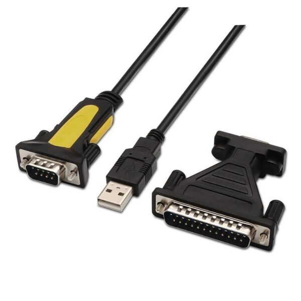 art_ais-adp20a104-0039_1-2 Cable Conversor impresora Aisens A104-0039/ USB Macho - DB9 Macho/ 1.8m/ Negro
