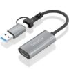 art_ais-adp20a109-0913_2 Conversor HDMI Aisens A109-0913/ USB + USB Tipo-C 3.1 Macho - HDMI Macho/ 15cm/ Gris
