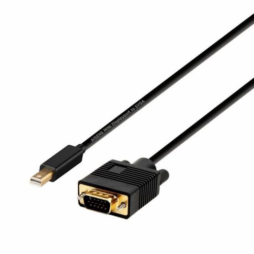 art_ais-adp20a125-0362_1-2 Cable Conversor Aisens A125-0362/ Mini DP Macho - VGA Macho/ 2m/ Negro