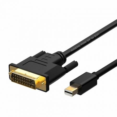 art_ais-adp20a125-0363_1-1 Cable Conversor Mini DisplayPort Aisens A125-0363/ Mini DisplayPort Macho - DVI Macho/ 2m/ Negro
