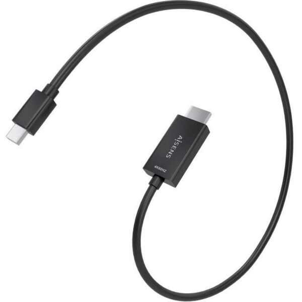 art_ais-adp20a125-0885_2 Cable Conversor Aisens A125-0885/ Mini DisplayPort Macho - HDMI 4K Macho/ 60cm/ Negro