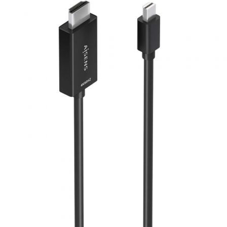 art_ais-adp20a125-0886_1-1 Cable Conversor Aisens A125-0886/ Mini DisplayPort Macho - HDMI 4K Macho/ 1m/ Negro