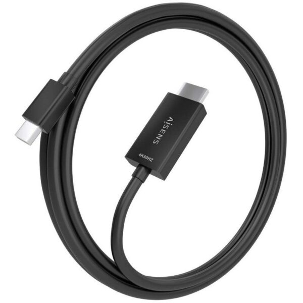 art_ais-adp20a125-0888_2 Cable Conversor Aisens A125-0888/ Mini DisplayPort Macho - HDMI 4K Macho/ 2m/ Negro