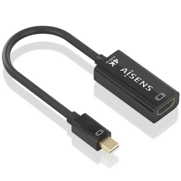 art_ais-adp20a125-0904_1-2 Cable Conversor Aisens A125-0904/ Mini DisplayPort Macho - HDMI Hembra/ 15cm/ Negro