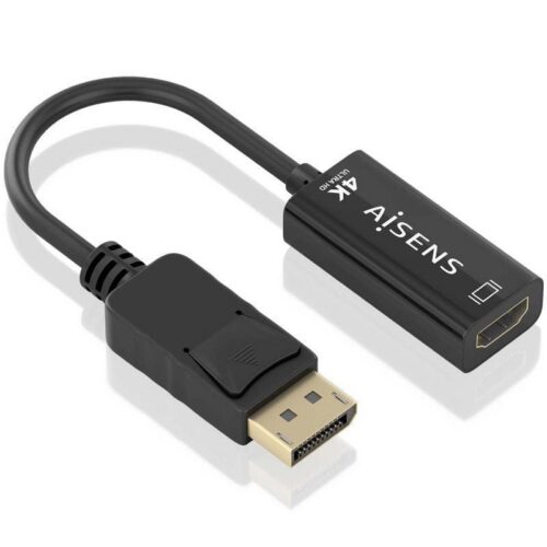 art_ais-adp20a125-0905_1-2 Cable Conversor Aisens A125-0905/ DisplayPort Macho - HDMI Hembra/ 15cm/ Negro