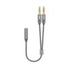 art_ais-adp20jack20a128-0417_1-2 Cable Estéreo Aisens A128-0417/ Jack 3.5 Hembra - 2x Jack 3.5 Macho/ 25cm/ Gris