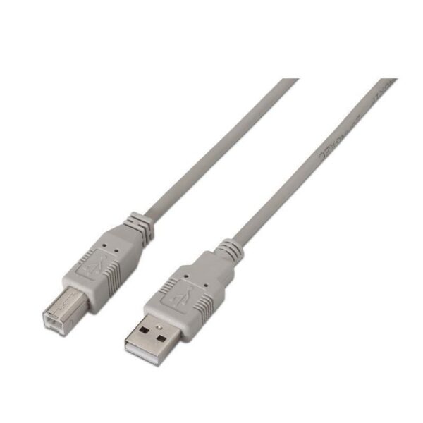 art_ais-cab20a101-0001_1-2 Cable USB 2.0 Impresora Aisens A101-0001/ USB Tipo-B Macho - USB Macho/ Hasta 2.5W/ 60Mbps/ 1m/ Beige