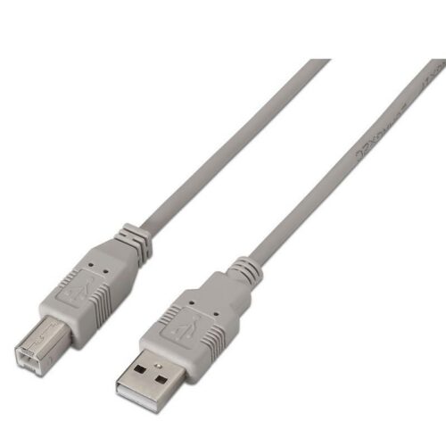 art_ais-cab20a101-0002_1-2 Cable USB 2.0 Impresora Aisens A101-0002/ USB Tipo-B Macho - USB Macho/ Hasta 2.5W/ 60Mbps/ 1.8m/ Beige