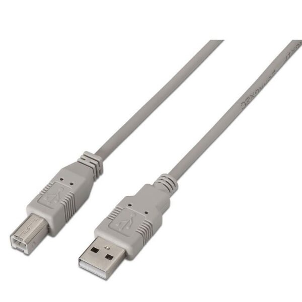 art_ais-cab20a101-0002_1-2 Cable USB 2.0 Impresora Aisens A101-0002/ USB Tipo-B Macho - USB Macho/ Hasta 2.5W/ 60Mbps/ 1.8m/ Beige