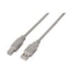 art_ais-cab20a101-0003_1-2 Cable USB 2.0 Impresora Aisens A101-0003/ USB Tipo-B Macho - USB Macho/ Hasta 2.5W/ 60Mbps/ 3m/ Beige