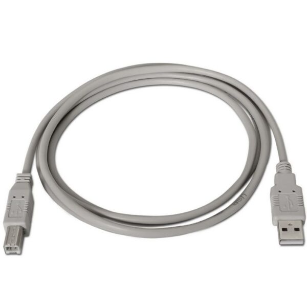 art_ais-cab20a101-0004_2 Cable USB 2.0 Impresora Aisens A101-0004/ USB Tipo-B Macho - USB Macho/ Hasta 2.5W/ 60Mbps/ 4.5m/ Beige