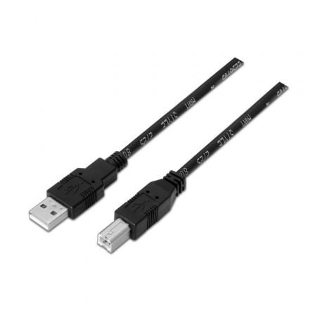 art_ais-cab20a101-0008_1-1 Cable USB 2.0 Impresora Aisens A101-0008/ USB Tipo-B Macho - USB Macho/ Hasta 2.5W/ 60Mbps/ 4.5m/ Negro