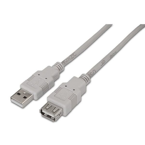 art_ais-cab20a101-0013_1-2 Cable Alargador USB 2.0 Aisens A101-0013/ USB Macho - USB Hembra/ Hasta 2.5W/ 60Mbps/ 1.8m/ Beige