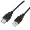 art_ais-cab20a101-0016_1-2 Cable Alargador USB 2.0 Aisens A101-0016/ USB Macho - USB Hembra/ Hasta 2.5W/ 60Mbps/ 1.8m/ Negro