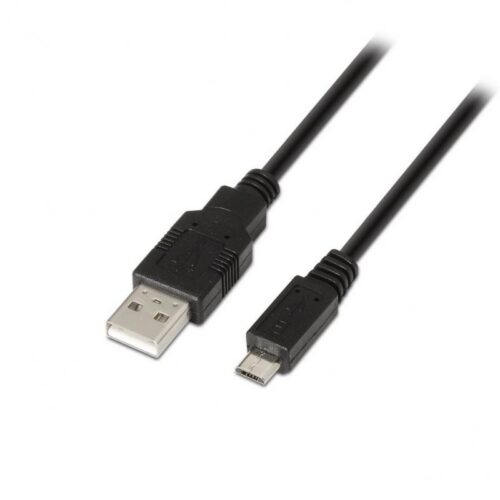 art_ais-cab20a101-0029_1-2 Cable USB 2.0 Aisens A101-0029/ USB Macho - MicroUSB Macho/ Hasta 2.5W/ 60Mbps/ 3m/ Negro