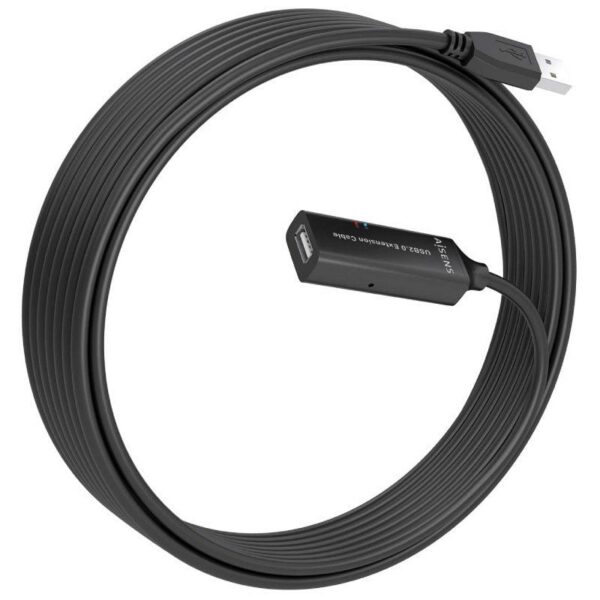 art_ais-cab20a101-0915_2 Cable Alargador USB 2.0 Aisens A101-0915/ USB Macho - USB Hembra/ 10m/ Negro