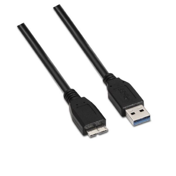 art_ais-cab20a105-0043_1-2 Cable USB 3.0 Aisens A105-0043/ USB Macho - MicroUSB Macho/ Hasta 9W/ 625Mbps/ 1m/ Negro