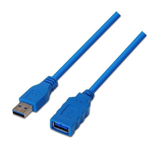 art_ais-cab20a105-0046_1-2 Cable Alargador USB 3.0 Aisens A105-0046/ USB Macho - USB Hembra/ Hasta 9W/ 625Mbps/ 2m/ Azul