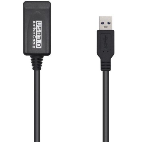 art_ais-cab20a105-0525_1-2 Cable Alargador USB 3.0 con Amplificador Aisens A105-0525/ USB Macho - USB Hembra/ Hasta 9W/ 625Mbps/ 5m/ Negro