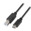 art_ais-cab20a107-0053_1-2 Cable USB 2.0 Impresora Aisens A107-0053/ USB Tipo-C Macho - USB Tipo-B Macho/ Hasta 9W/ 625Mbps/ 1m/ Negro