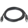 art_ais-cab20a107-0053_2 Cable USB 2.0 Impresora Aisens A107-0053/ USB Tipo-C Macho - USB Tipo-B Macho/ Hasta 9W/ 625Mbps/ 1m/ Negro
