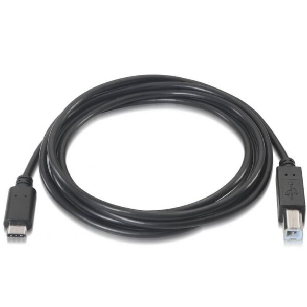 art_ais-cab20a107-0053_2 Cable USB 2.0 Impresora Aisens A107-0053/ USB Tipo-C Macho - USB Tipo-B Macho/ Hasta 9W/ 625Mbps/ 1m/ Negro
