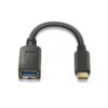 art_ais-cab20a107-0062_2 Cable USB 3.1 Tipo-C Aisens A107-0062/ USB Tipo-C Macho - USB Hembra/ Hasta 27W/ 625Mbps/ 15cm/ Negro