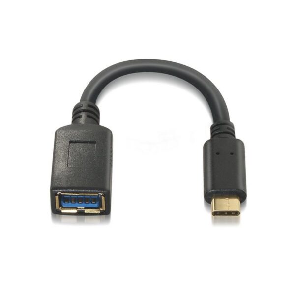 art_ais-cab20a107-0062_2 Cable USB 3.1 Tipo-C Aisens A107-0062/ USB Tipo-C Macho - USB Hembra/ Hasta 27W/ 625Mbps/ 15cm/ Negro