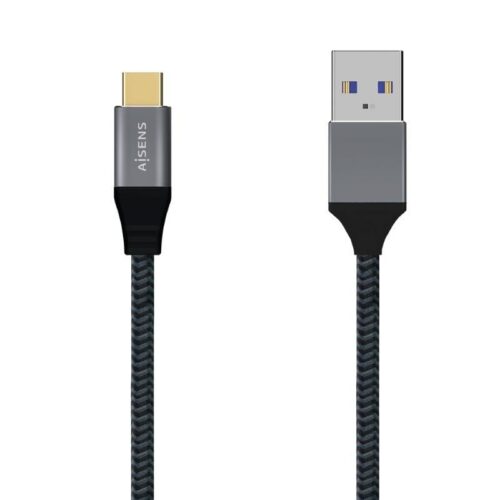 art_ais-cab20a107-0631_1-2 Cable USB 3.1 Tipo-C Aisens A107-0631/ USB Tipo-C Macho - USB Macho/ Hasta 27W/ 1250Mbps/ 1m/ Gris
