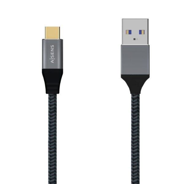 art_ais-cab20a107-0631_1-2 Cable USB 3.1 Tipo-C Aisens A107-0631/ USB Tipo-C Macho - USB Macho/ Hasta 27W/ 1250Mbps/ 1m/ Gris