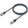 art_ais-cab20a107-0635_2 Cable Alargador USB 3.2 Tipo-C Aisens A107-0635 20GBPS 5A 100W/ USB Tipo-C Macho - USB Tipo-C Hembra/ Hasta 100W/ 2500Mbps/ 1m/ Gris