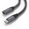 art_ais-cab20a107-0636_1-2 Cable Alargador USB 3.2 Aisens A107-0636/ USB Tipo-C Macho - USB Tipo-C Hembra/ Hasta 100W/ 20Gbps/ 2m/ Gris
