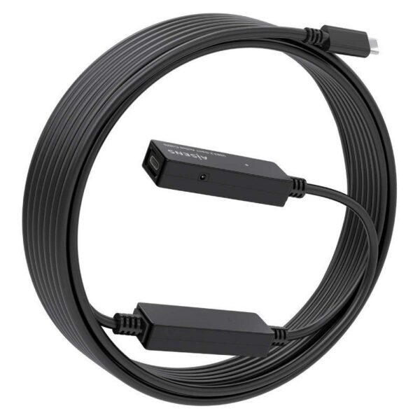 art_ais-cab20a107-0870_2 Cable Alargador USB 3.2 con Amplificador Aisens A107-0870/ USB Tipo-C Macho - USB Tipo-C Hembra/ Hasta 100W/ 20Gbps/ 10m/ Negro