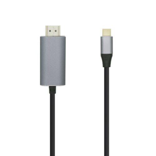 art_ais-cab20a109-0392_1-2 Cable Conversor Aisens A109-0392/ USB Tipo-C Macho - HDMI Macho/ Hasta 27W/ 1250Mbps/ 80cm/ Negro