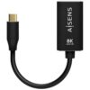 art_ais-cab20a109-0690_2 Conversor Aisens A109-0690/ USB Tipo-C Macho - DisplayPort Hembra/ Hasta 27W/ 1250Mbps/ 15cm/ Negro