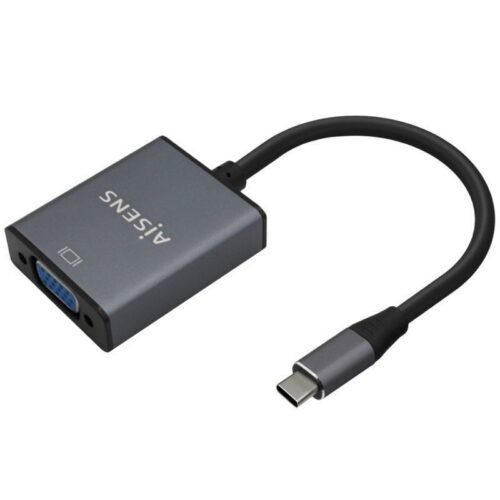 art_ais-cab20a109-0691_1-2 Conversor Aisens A109-0691/ USB Tipo-C Macho - VGA Hembra/ Hasta 27W/ 1250Mbps/ 15cm/ Gris