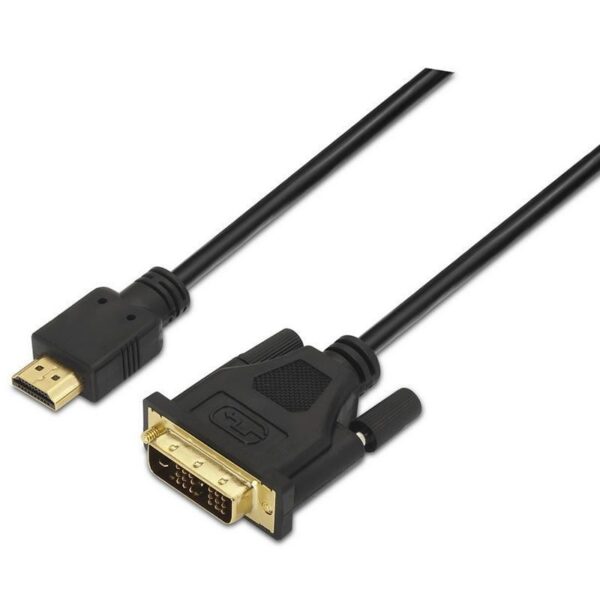 art_ais-cab20a117-0090_1-2 Cable HDMI Aisens A117-0090/ DVI Macho - HDMI Macho/ Hasta 10W/ 720Mbps/ 1.8m/ Negro