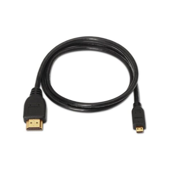 art_ais-cab20a119-0116_2 Cable Micro HDMI Aisens A119-0116/ HDMI Macho - Micro HDMI Macho/ Hasta 10W/ 720Mbps/ 80cm/ Negro