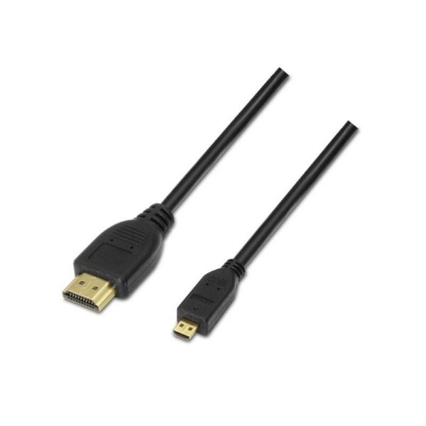 art_ais-cab20a119-0117_1-2 Cable Micro HDMI Aisens A119-0117/ HDMI Macho - Micro HDMI Macho/ Hasta 10W/ 720Mbps/ 1.8m/ Negro
