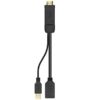 art_ais-cab20a122-0642_2 Cable Conversor 4K Aisens A122-0642/ HDMI Macho - DisplayPort Hembra - USB Macho/ Hasta 10W/ 2250Mbps/ 10cm + 10cm/ Negro