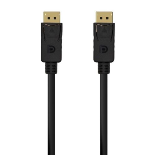art_ais-cab20a124-0548_1-2 Cable DisplayPort 1.2 4K Aisens A124-0548/ DisplayPort Macho - DisplayPort Macho/ Hasta 5W/ 2300Mbps/ 50cm/ Negro