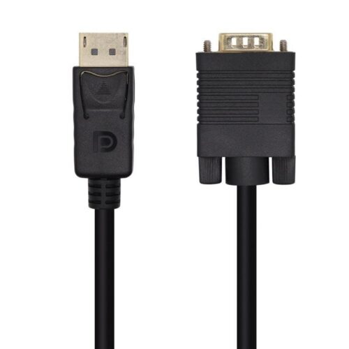 art_ais-cab20a125-0462_1-2 Cable Conversor Aisens A125-0462/ DisplayPort Macho - VGA Macho/ Hasta 5W/ 2300Mbps/ 3m/ Negro