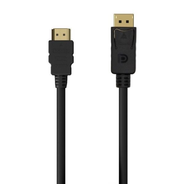 art_ais-cab20a125-0551_1-2 Cable Conversor Aisens A125-0551/ DisplayPort Macho - HDMI Macho/ Hasta 5W/ 2300Mbps/ 1.5m/ Negro