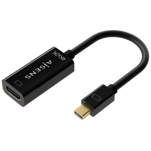art_ais-cab20a125-0643_1-2 Cable Conversor Aisens A125-0643/ Mini DisplayPort Macho - HDMI Hembra/ Hasta 5W/ 2300Mbps/ 15cm/ Negro