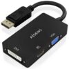 art_ais-cab20a125-0861_2 Cable Conversor Aisens A125-0861/ DisplayPort Macho/ VGA Hembra - DVI Hembra - HDMI 4K Hembra/ 15cm/ Negro