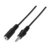 art_ais-cab20a128-0145_1-2 Cable Estéreo Aisens A128-0145/ Jack 3.5 Macho - Jack 3.5 Hembra/ Hasta 0.1W/ 1.5m/ Negro