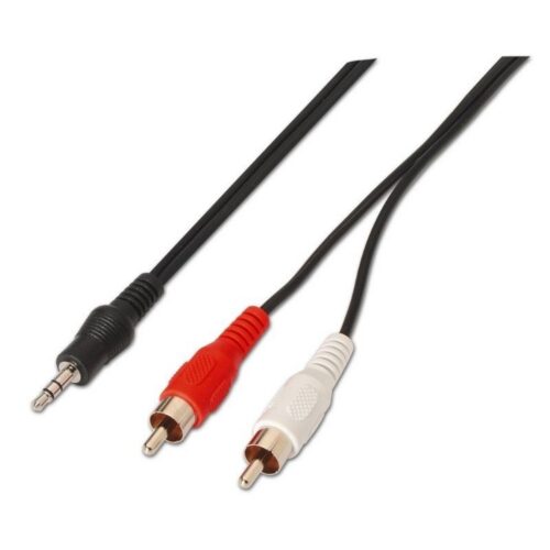 art_ais-cab20a128-0148_1-2 Cable Estéreo Aisens A128-0148/ Jack 3.5 Macho - 2x RCA Macho/ Hasta 0.1W/ 3m/ Negro