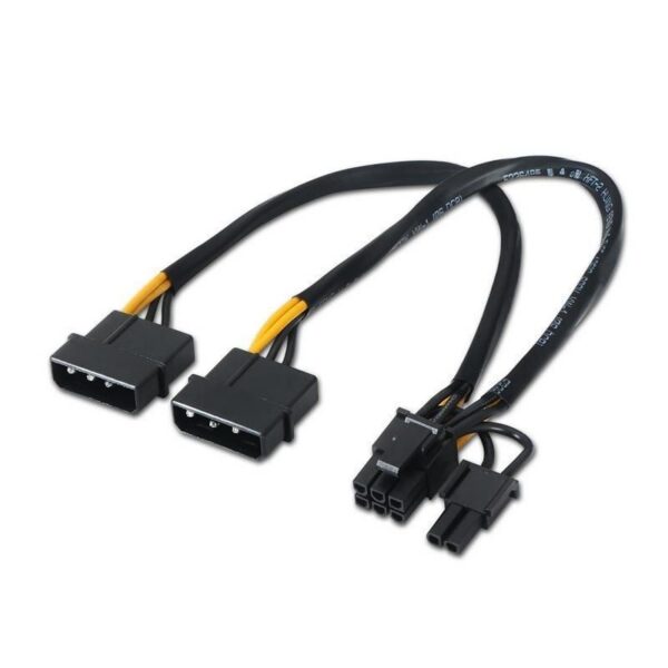art_ais-cab20a131-0165_1-2 Cable Alimentación Tarjeta Gráfica Aisens A131-0165/ 2x Molex Macho - Molex 6+2 PIN Macho/ Hasta 54W/ 20cm